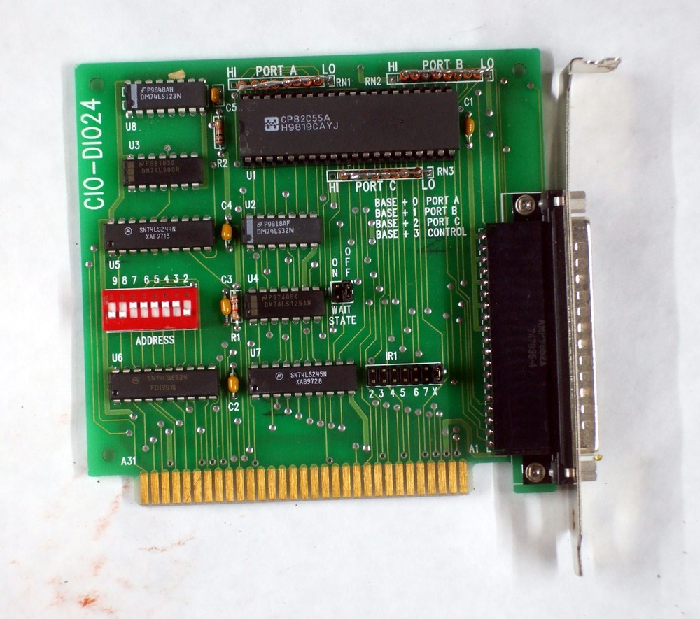 ComperBoards - CIO -DIO24 Digital Input / Output Board for ISA Computer Bus -