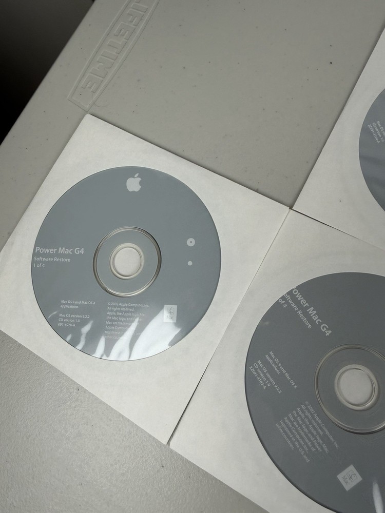 Apple Mac OS X PowerMac G4 Media 7 Disk Install Software Restore Hardware Test