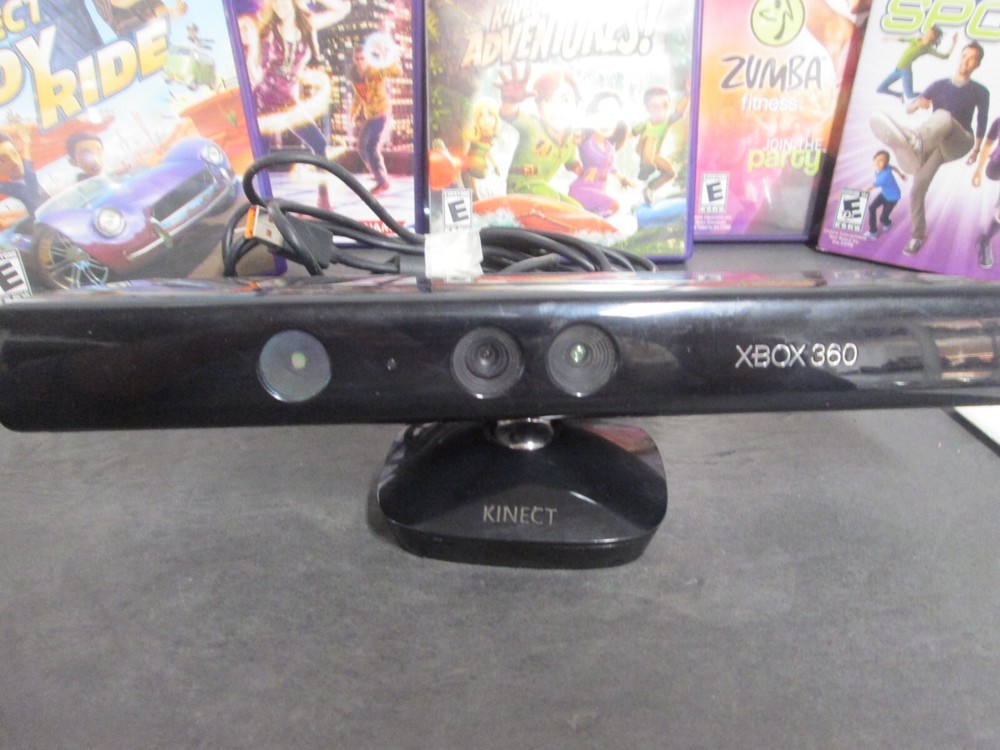 Microsoft Kinect Sensor Bar w/book & 6 Games