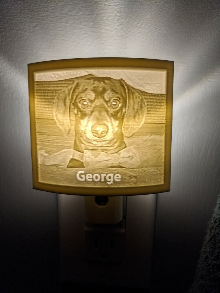 Personalized Nightlight. Illuminated Custom Lithophane. Nursery, Gift, Memorial.