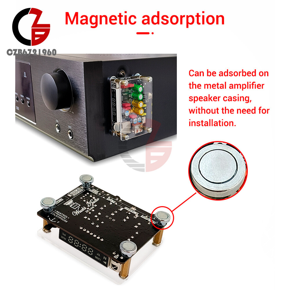 ZK-DAM-K1 Bluetooth U Disk Sound Card TF Decoder Board Front DSP Tuning Type-C