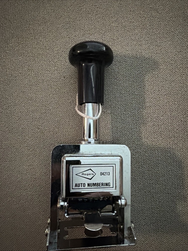 Rogers 04213 Automatic Numbering Machine Stamp
