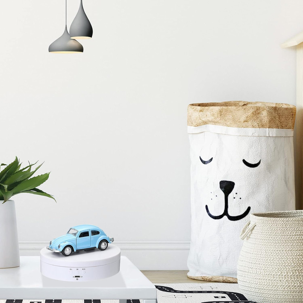 Rotating Display Stand 5.4" /6.6 Lbs Load Motorized Spinning Platform Rotating B