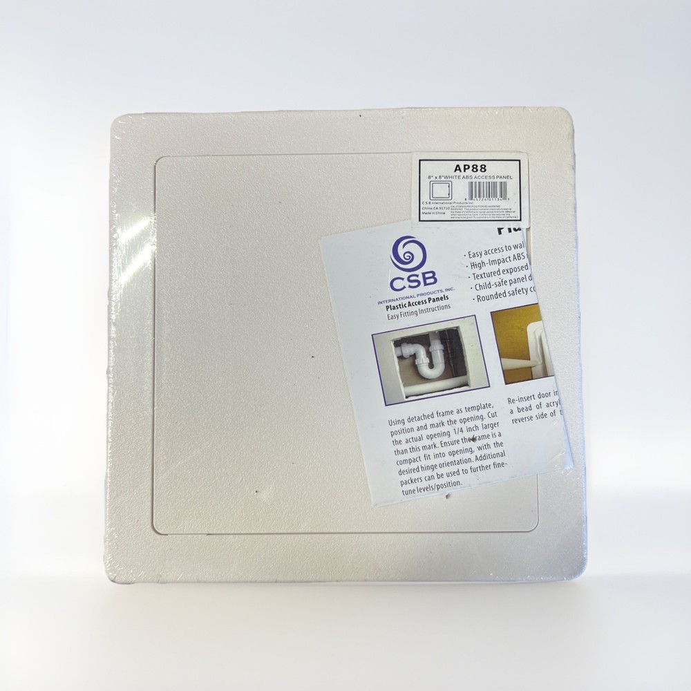 Plumbing Access Panel White 8 X 8" Plastic CSB For Drywall Ceiling Wall Textured