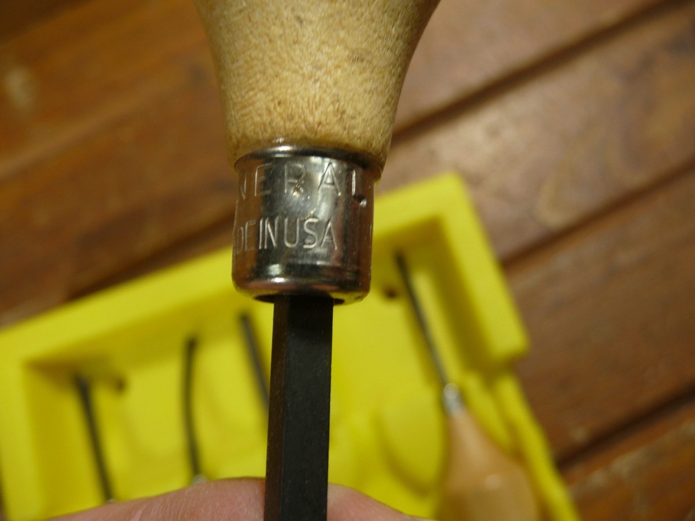Union Tool Co General Palm Hand Wood Carving Tools SET OF 5 Gouges Chisel V USA