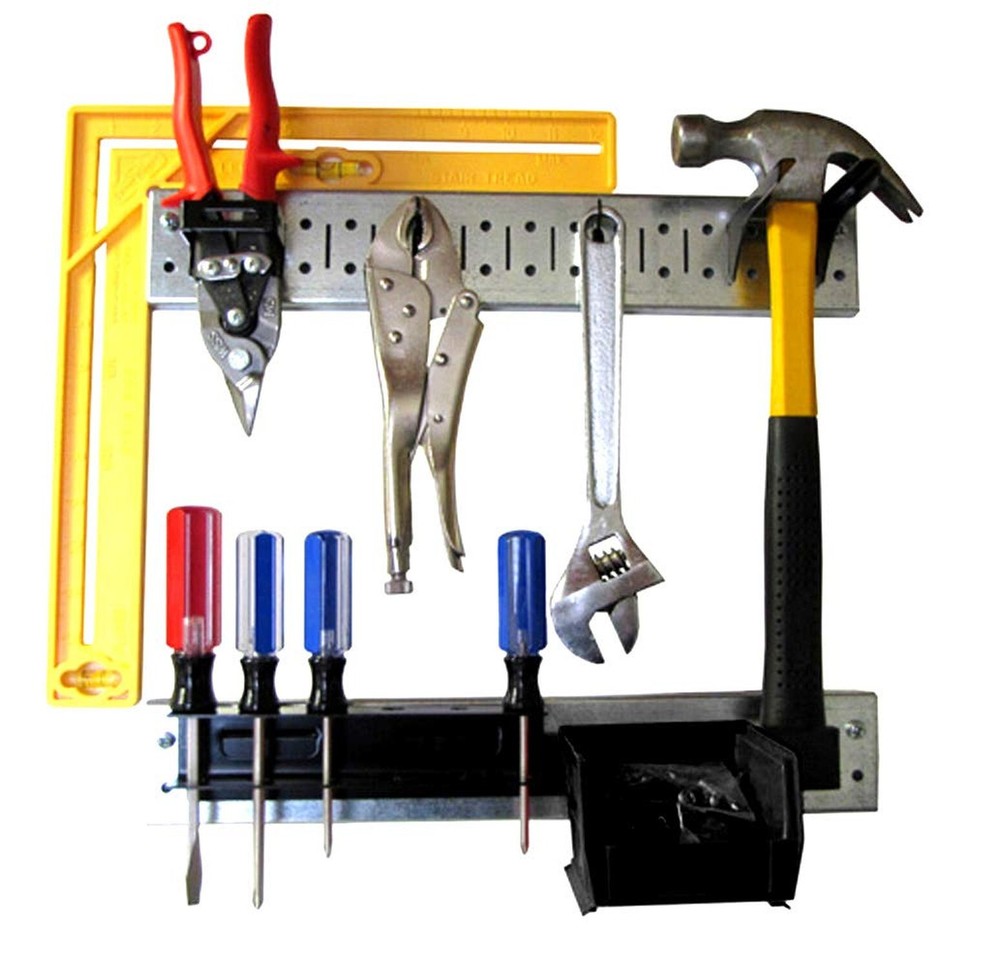 Wall Control Metal Pegboard Strip - Galvanized Pegboard