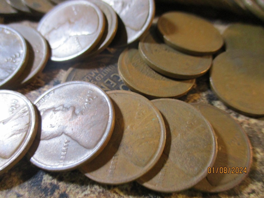 1917-D LINCOLN WHEAT CENT ROLL GOOD + ZZ