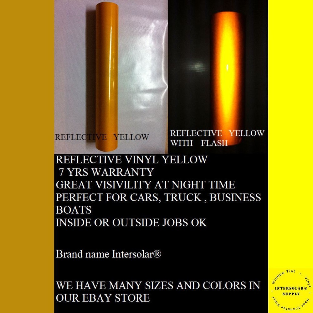 Yellow Reflective Vinyl Adhesive Cutter Sign Plotter Hight Reflectivity