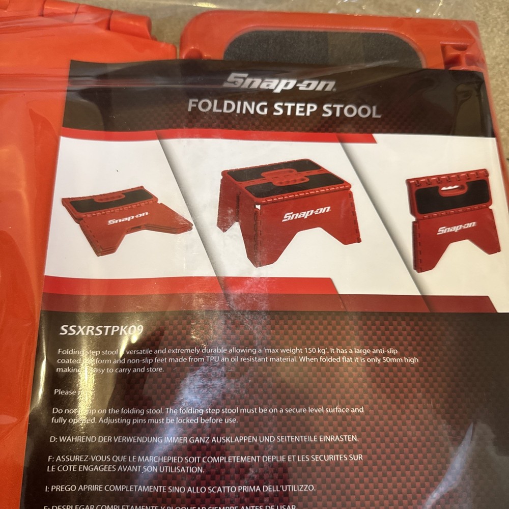 Snap On Folding Step / Stool In Red NEW