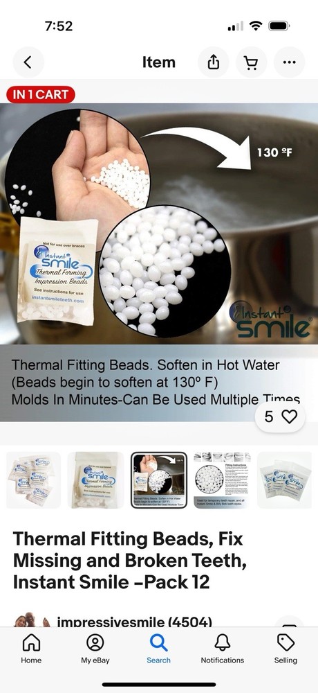 Thermal Fitting Beads, Fix Missing and Broken Teeth, Instant Smile –Pack 12