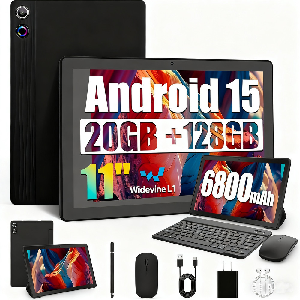 10.1 inch Android Tablet 10+128GB IPS Touchscreen Octa-core Processor Wi-Fi 6