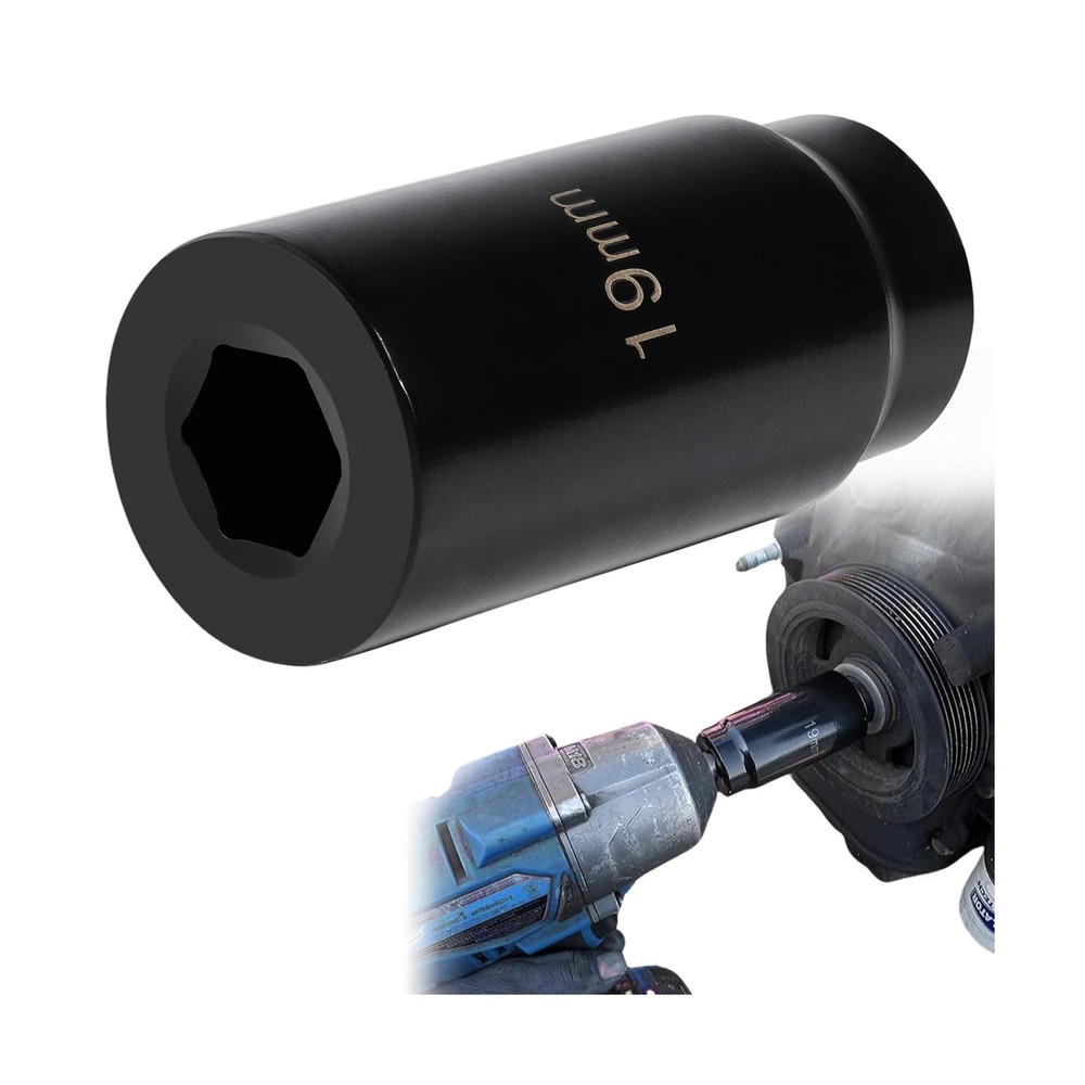 Harmonic Balancer Socket Tool 77080 for Honda 19mm Crank Bolt Socket, 3 Times...
