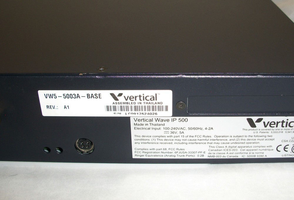 Vertical Wave IP 500 Cabinet VW5-5003A-BASE