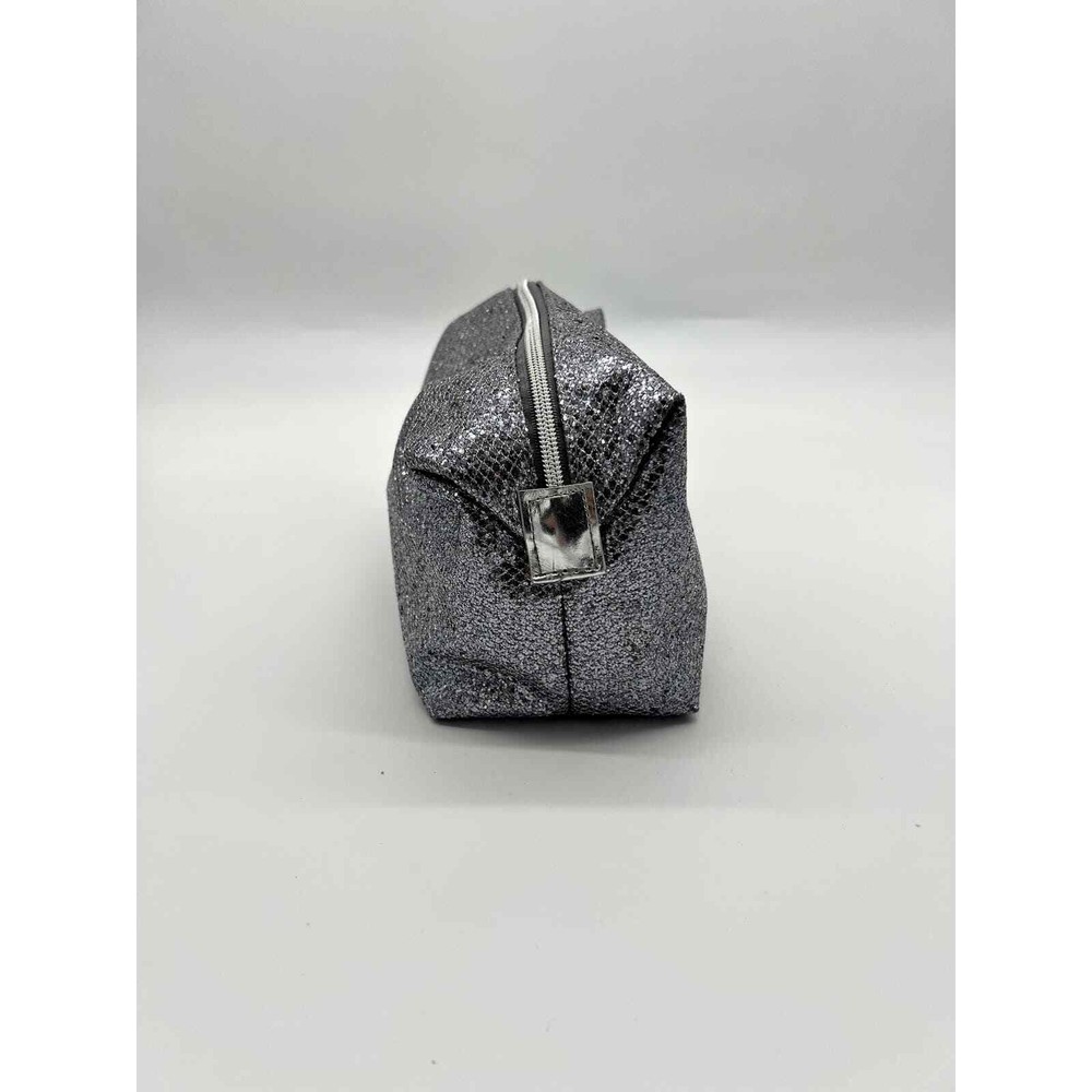 Silver Glitter Toiletry Bag