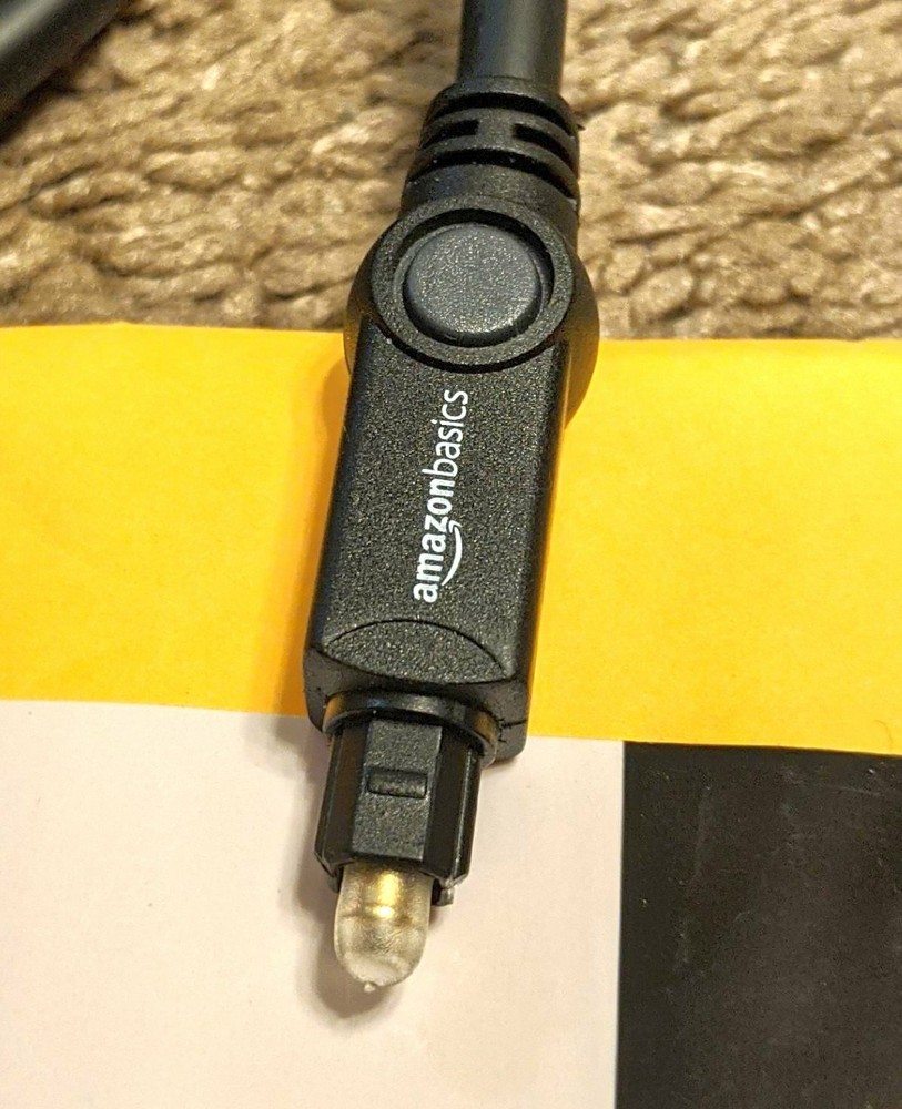 2-pack Amazon Basics Digital Optical Audio Toslink Cable Black TESTED 6’ feet