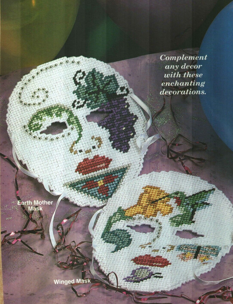 MASK IT 2 UNIQUE DESIGNS PLASTIC CANVAS PATTERN INSTRUCTIONS