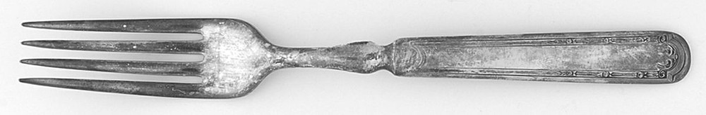 Wallace Silver Louvre  Indented Solid Handled Fork 10816068