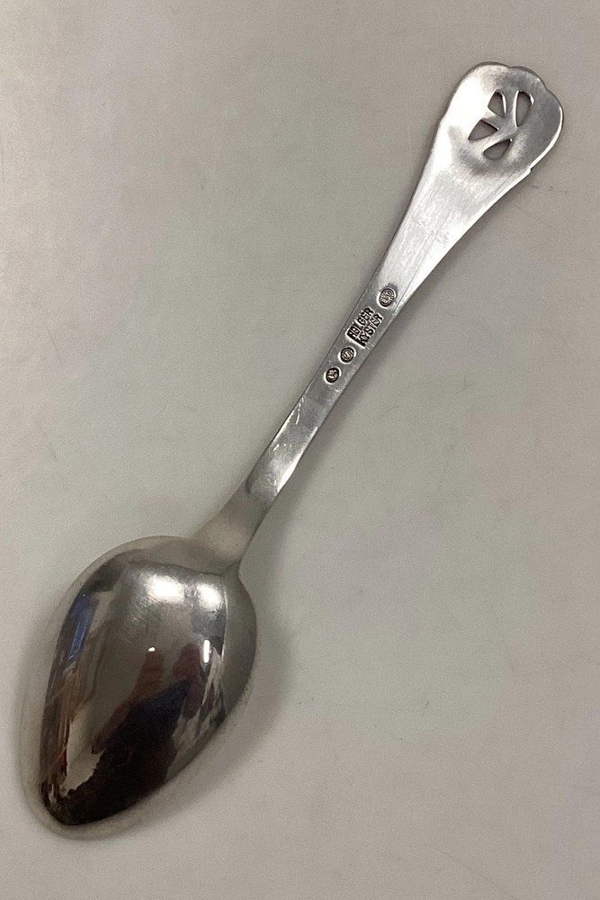 Holger Kyster Silver Serving Spoon with Monogram KH