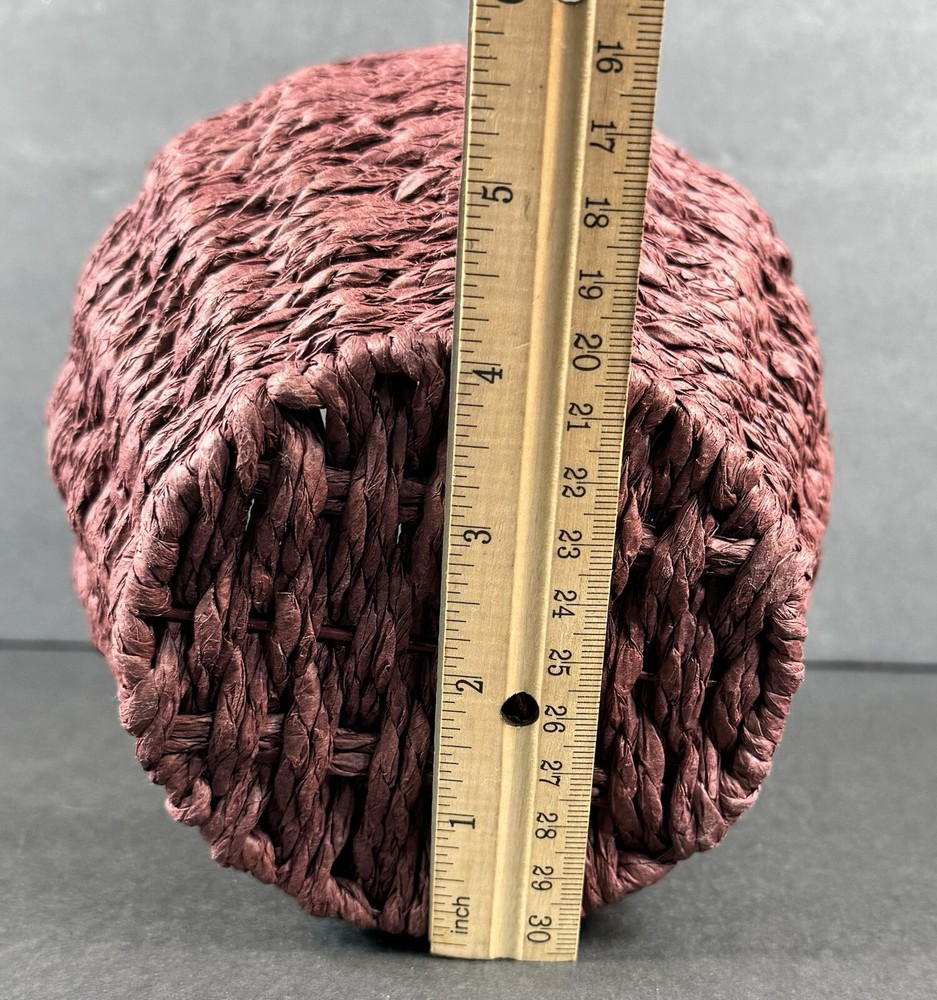 Apple Shaped Wicker Style Decorative Basket