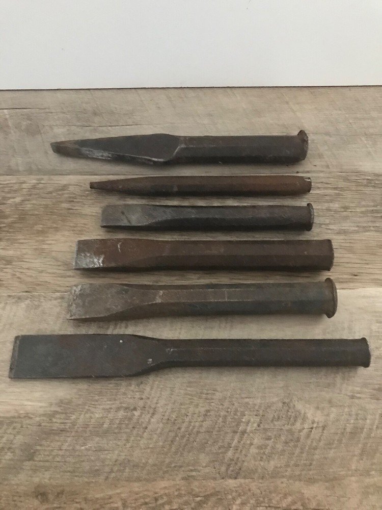 Vintage Cold Chisel Lot - 6 Pieces