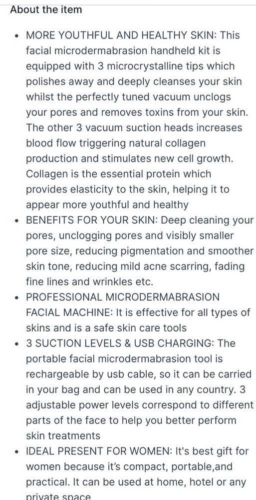 New Naturalife Microdermabrasion & Blackhead Remover Machine