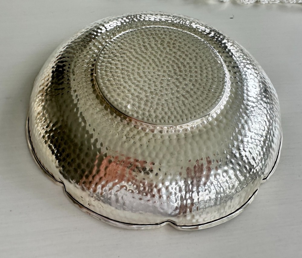 Silver Plate Greek Hand Hammered Ornamental Bowl Pre-Owned