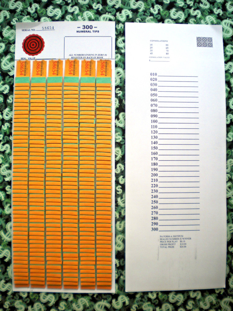 1 Dozen ~ 300 Singles REGULAR "NOT Sure" TIP BOARD {010-300} Pull Tab Jar Ticket
