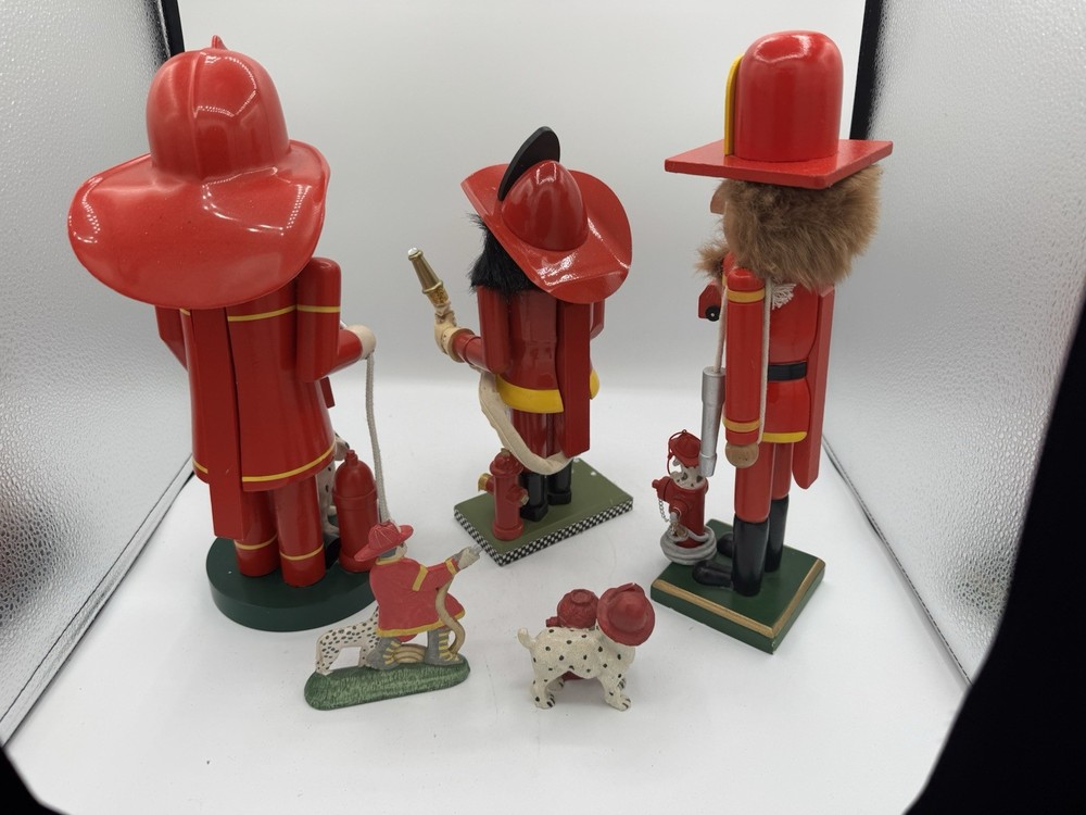 Fire Fighter Nutcracker Bundle Deal Of 5 Items