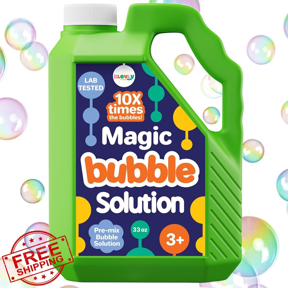 33 OZ Bubble Solution Refill Non-Toxic Giant Bubbles