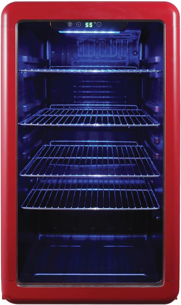 MCB34CHR Beverage Cooler, Red