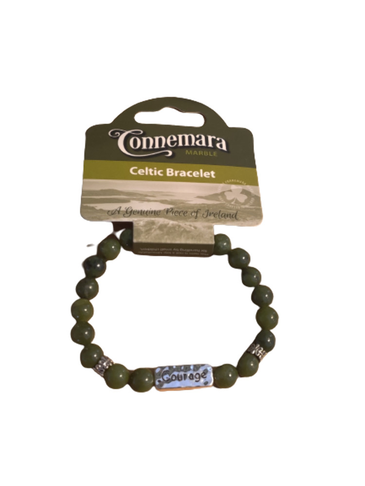 Connemara Marble Courage Message Bracelet