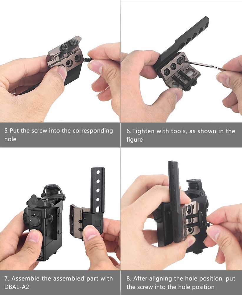 WADSN Tactical Picatinny Offset Mount Base Left / Right Side Flashlight Mount