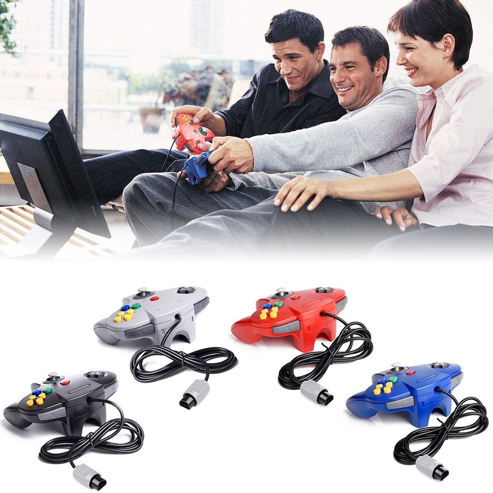 miadore N64 Classic Controller, Retro 64-bit Remote Gamepad Black