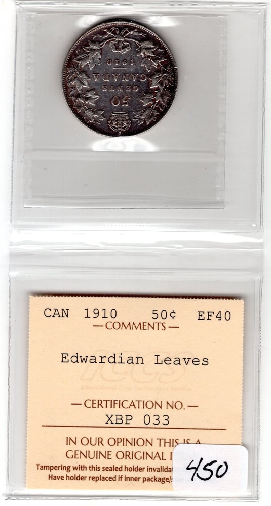 CAN 1910 50 cent EF40