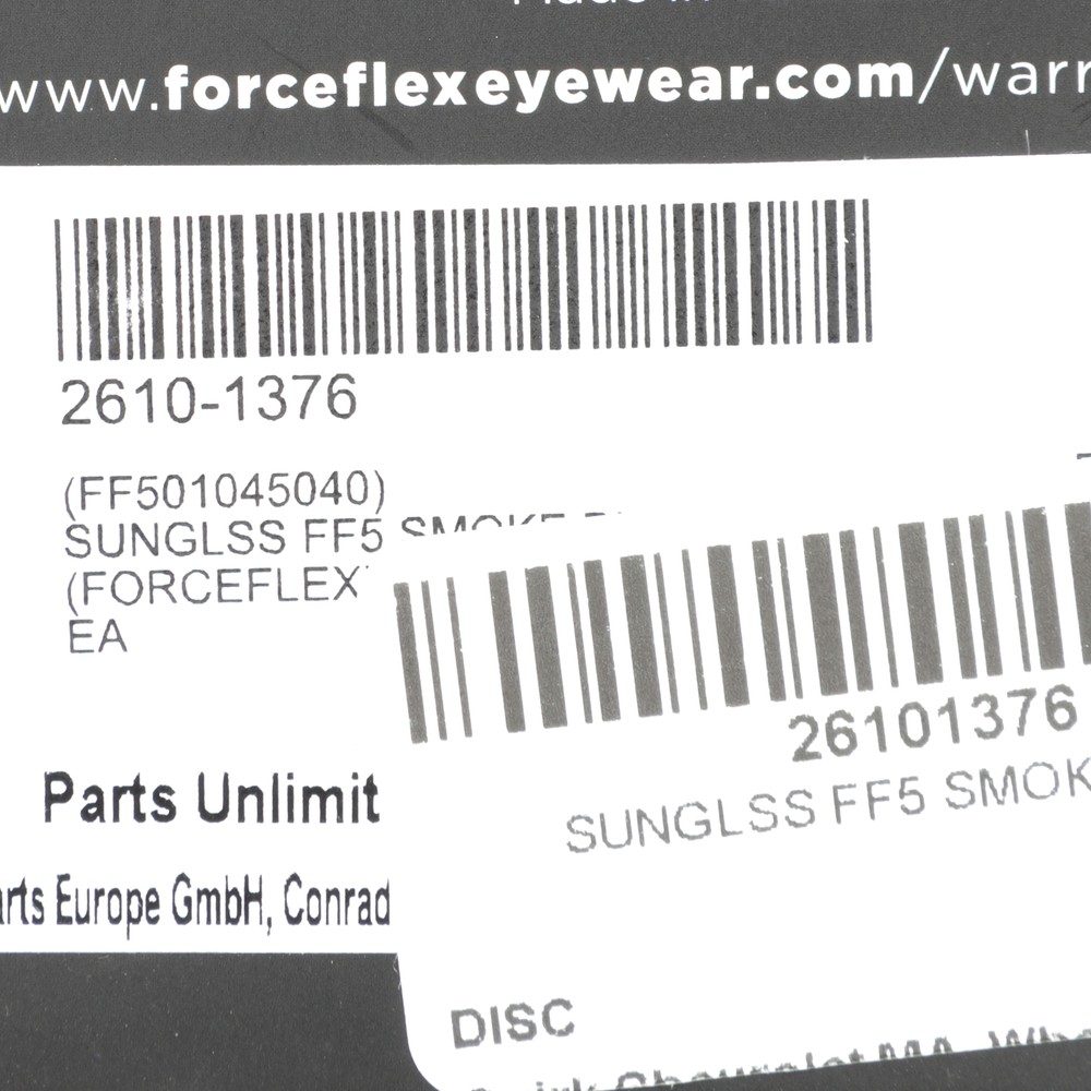 Forceflex FF5 Black/Smoke Sunglasses