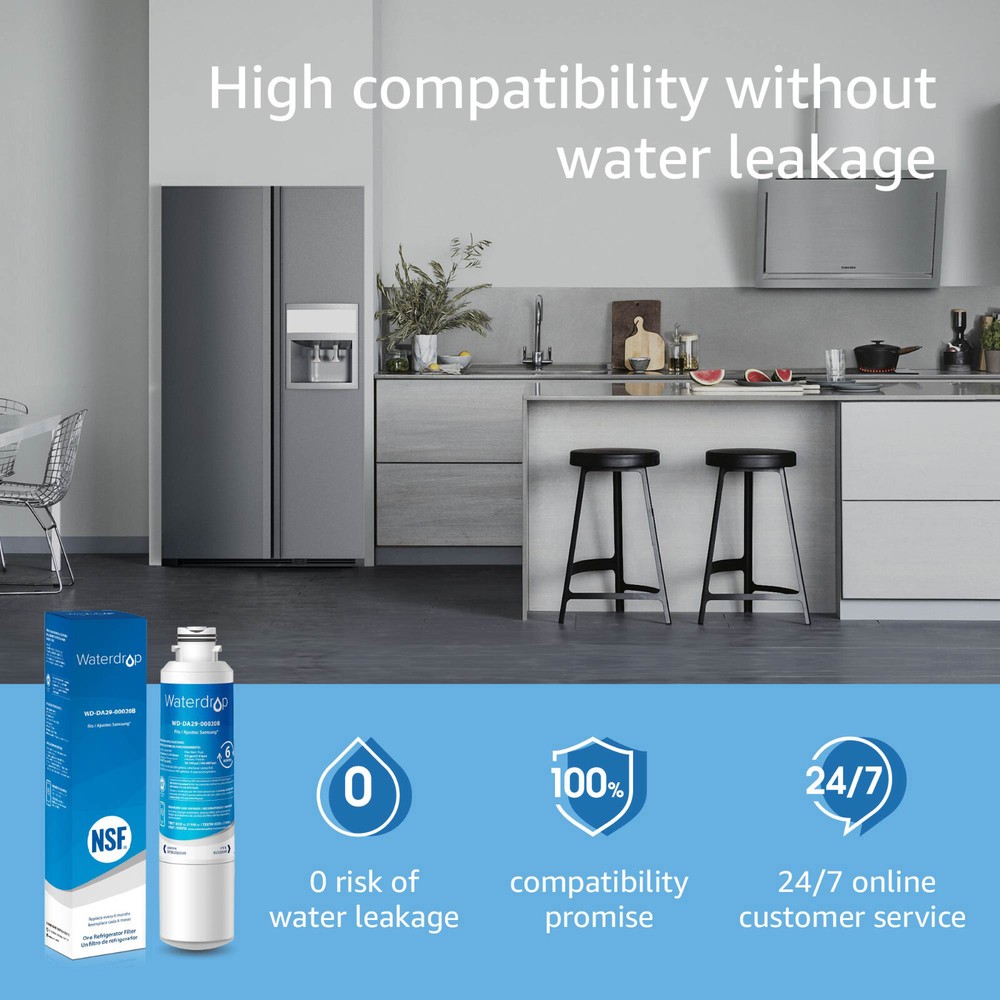 Waterdrop DA29-00020B Refrigerator Water Filter, Replacement for Samsung HAF-CIN
