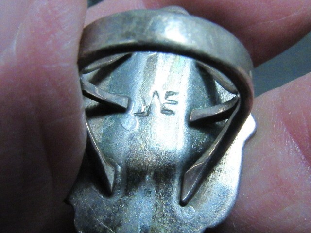 native American green turquoise ring