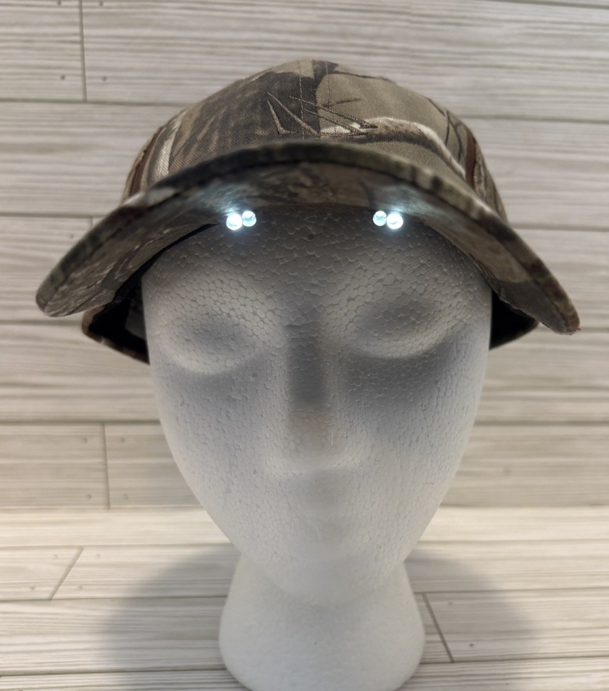 Realtree Powercap Lighted Hat Dual Action LED Lighting System One Size