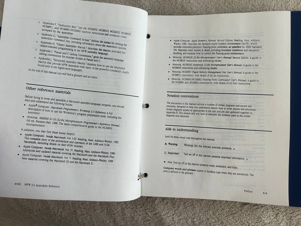 Vintage MPW 3.0 Pascal & C Reference Manuals Apple Macintosh Programmer