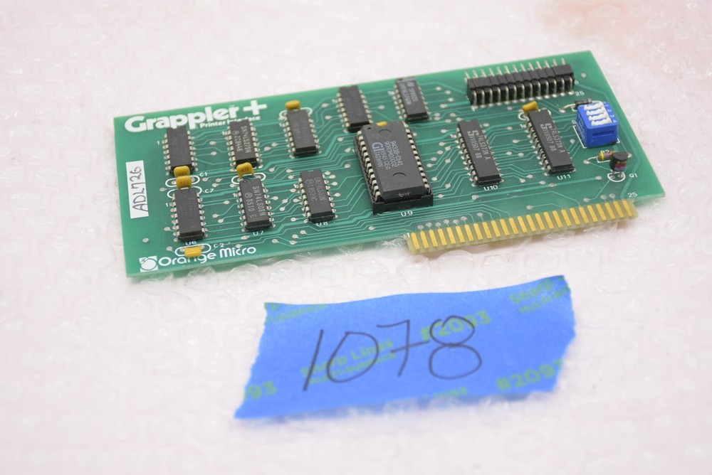 Vintage Orange Micro Grappler+ Printer Interface Card 710 MI 10001 Untested
