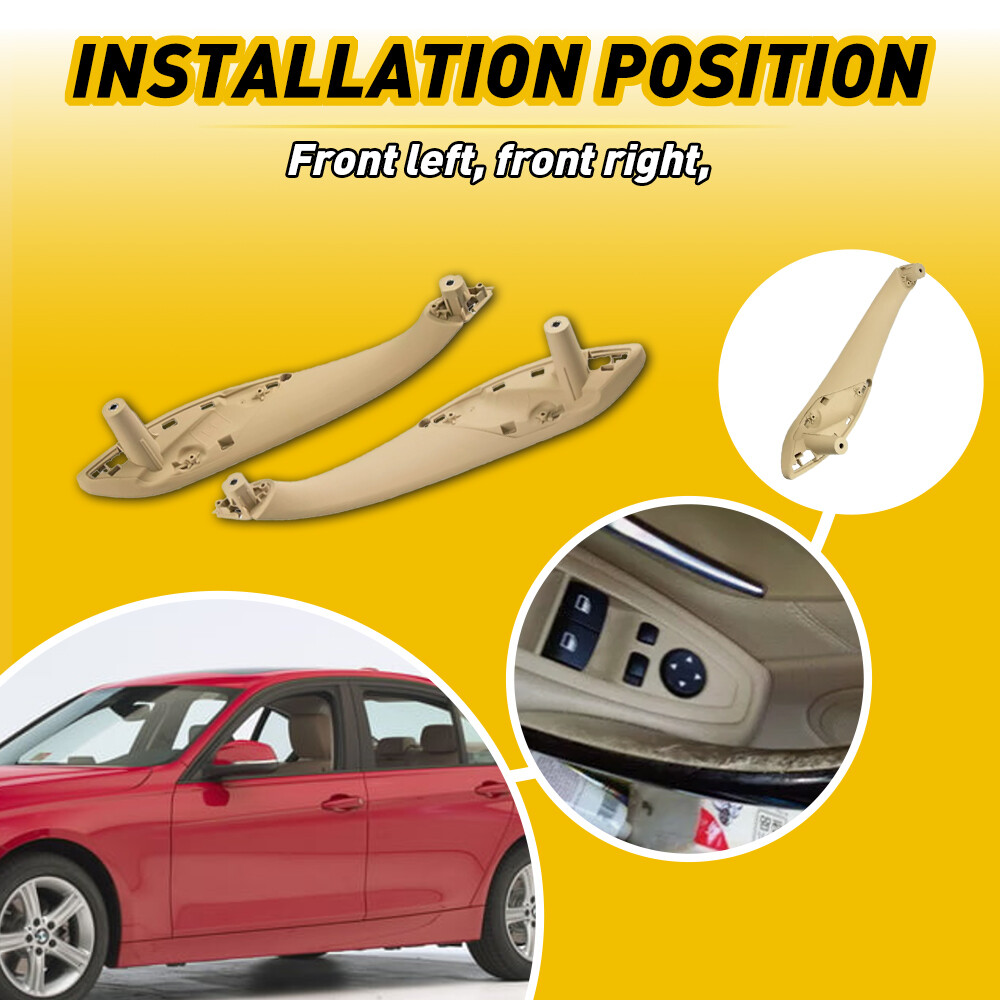 Pair Front Left & Right Inner Trim Door Pull Handle For BMW 320i 428i 435i A