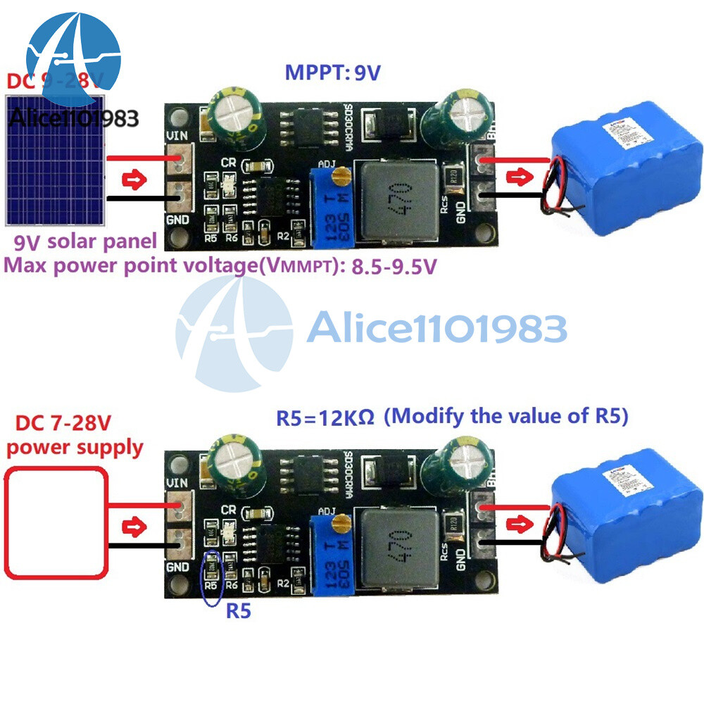9V/12V/18V MPPT Solar Controller Battery Charger Charging Module Board DC to DC