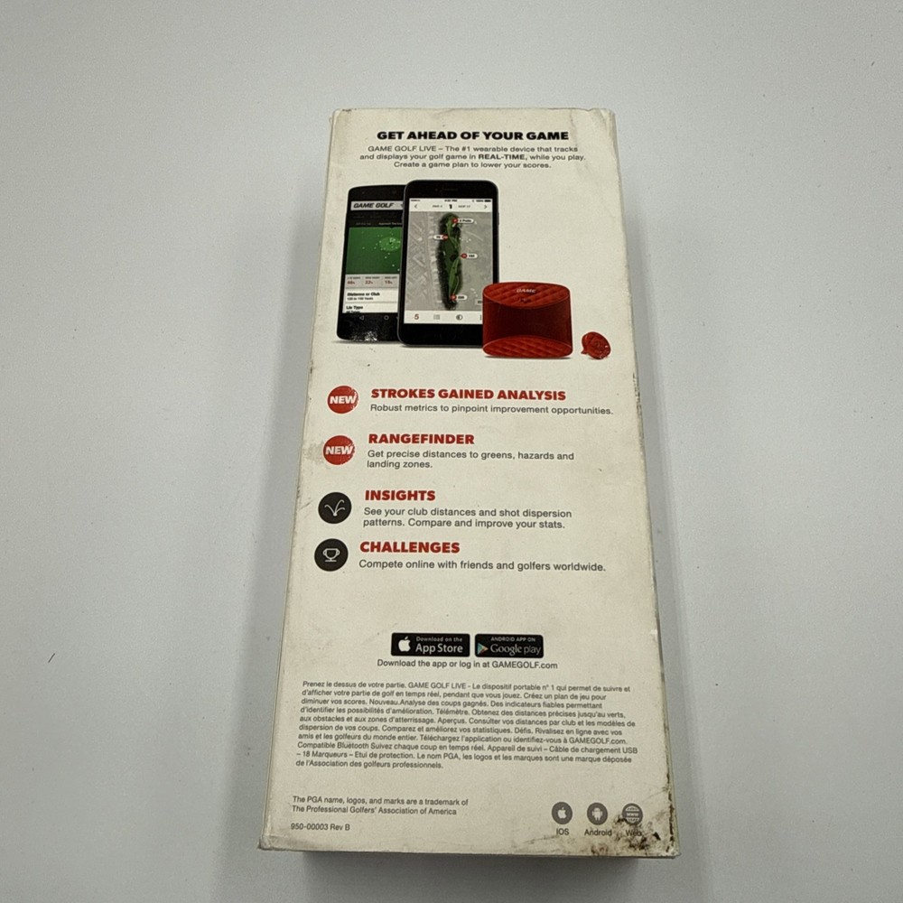 Game Golf Live GPS Shot Digital Tracking System BlueTooth Enabled Tracker