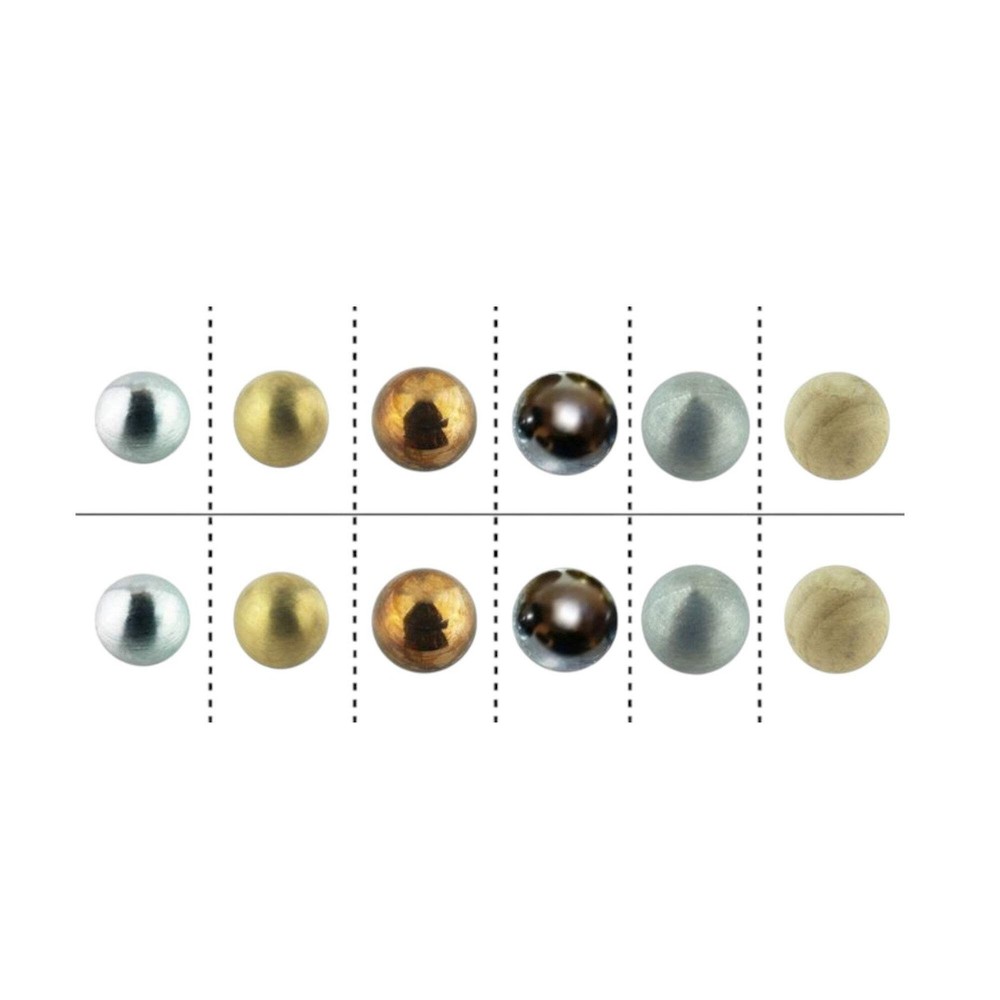 Physics Ball Set, Various Materials, 12 Solid Balls, with Storage Container