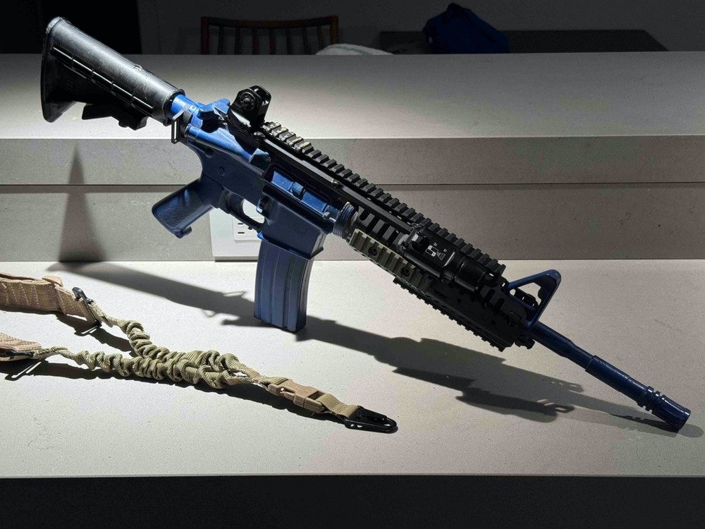 Ring's Blue Gun Training Replica Accessorized: VLTOR/Surefire/DanielDefense/GGG