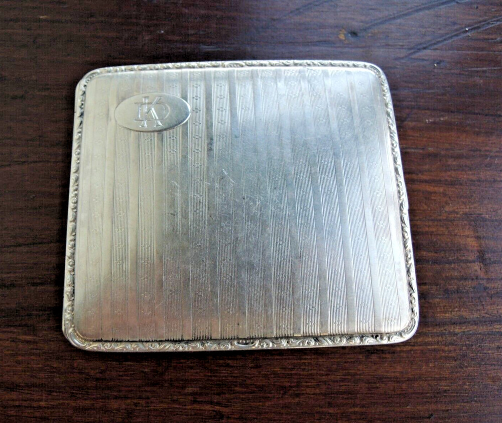 Art Deco German 835S Solid Silver Cigarette Case – 1930s