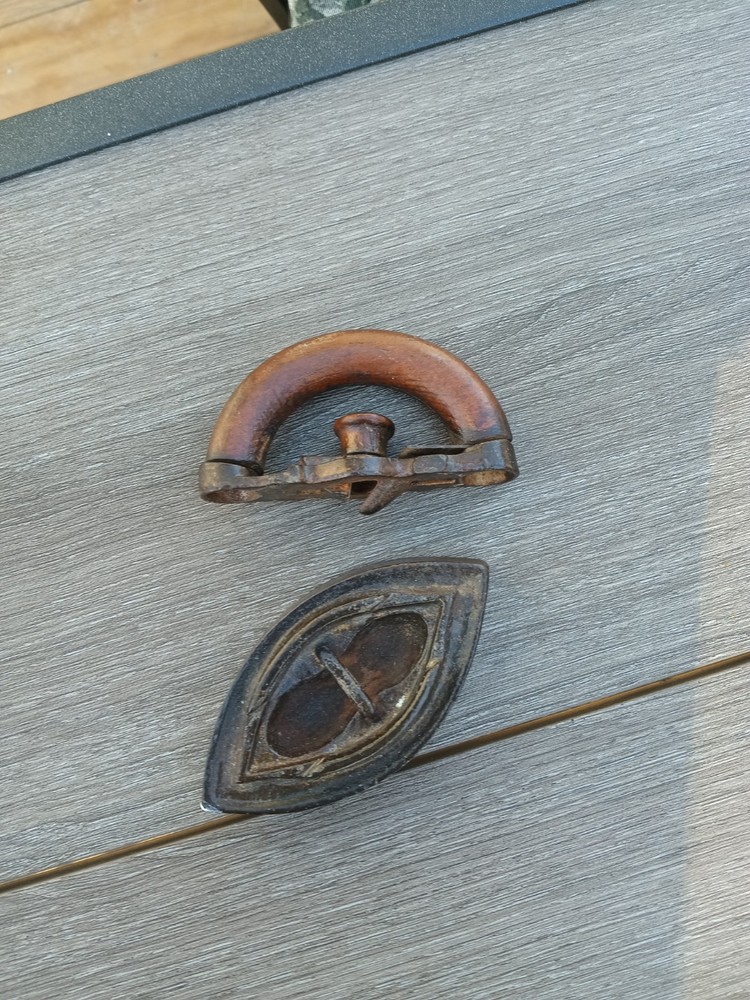 Antique Sad Iron/Flat Iron Removable Wood Handle