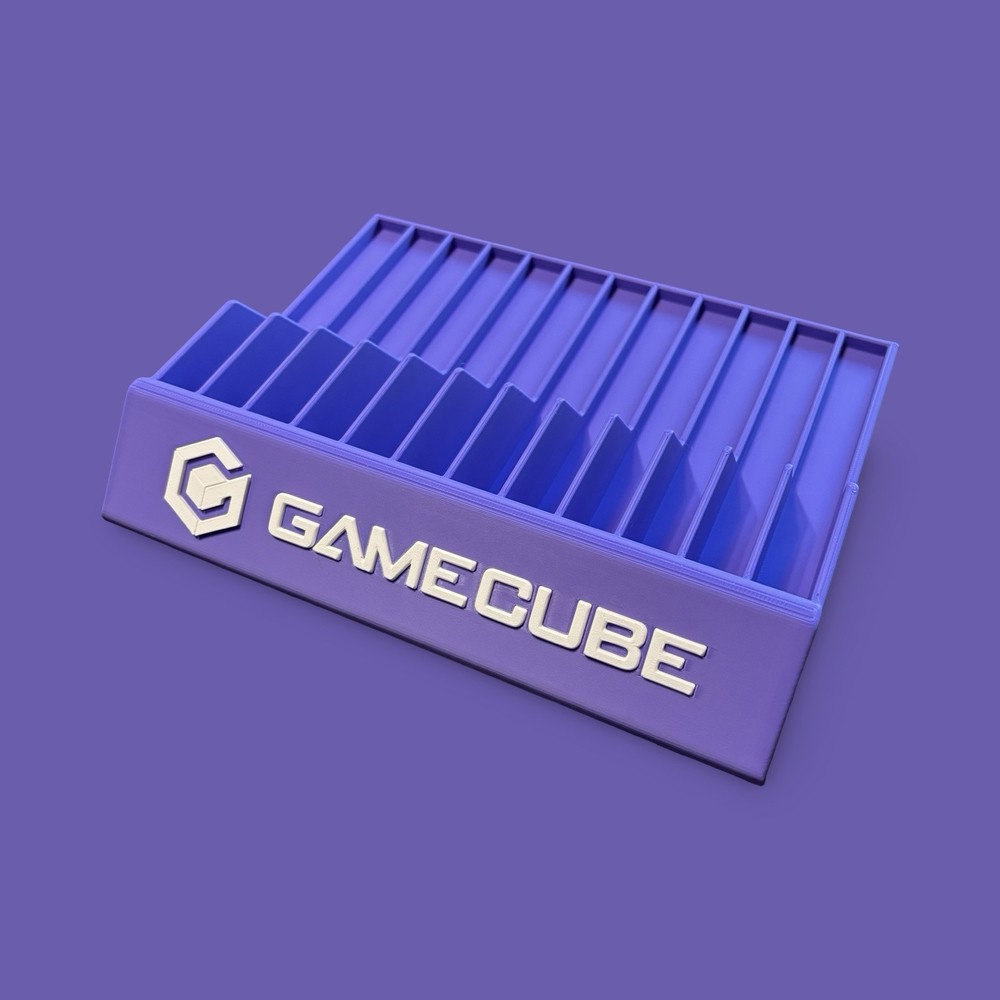 🎮 3D Printed Nintendo GameCube Game Case Display Stand – Holds 12 Games