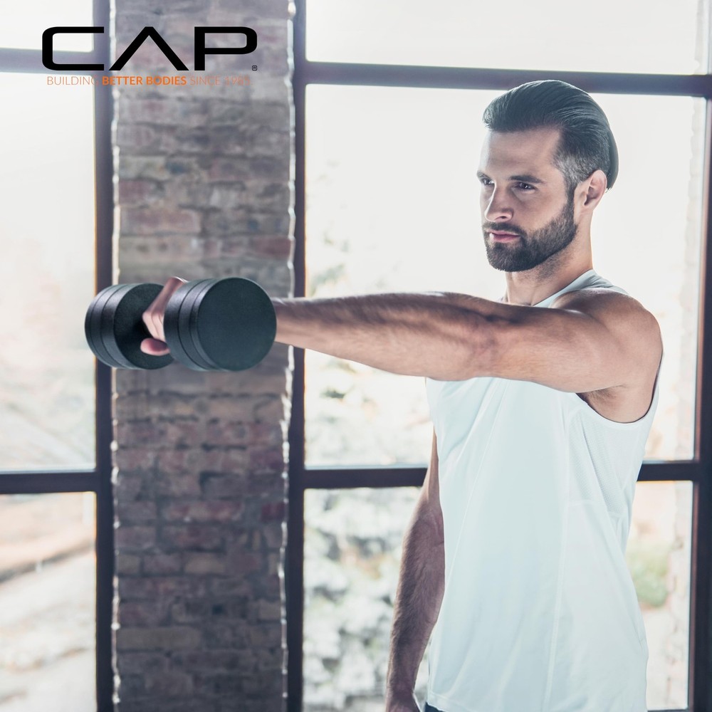CAP Barbell 15 lb Adjustable Dumbbell – Compact Cast Iron Weight | Multiple Opti