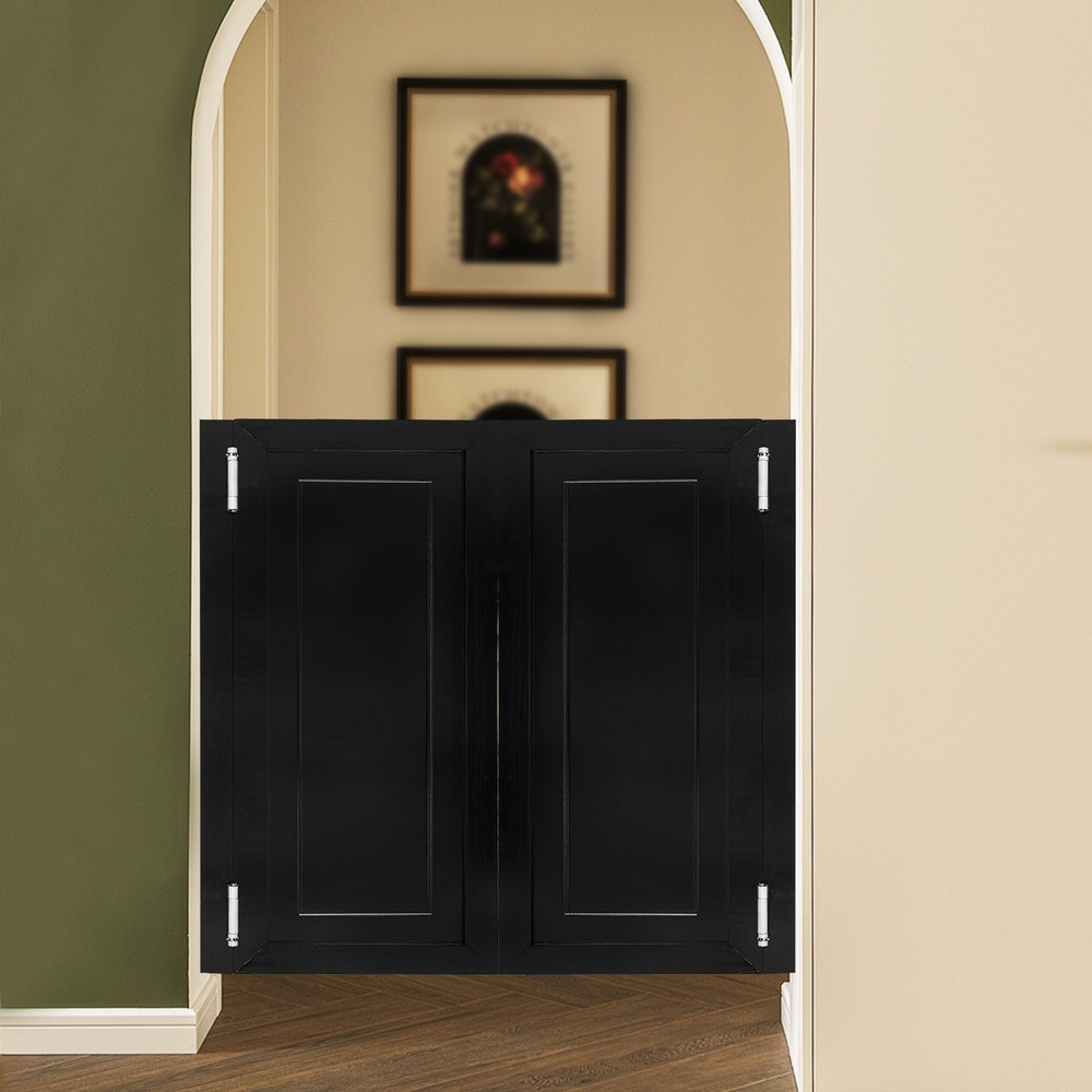 Stylish Solid Wood Swing Doors for Cafes and Interior Spaces
